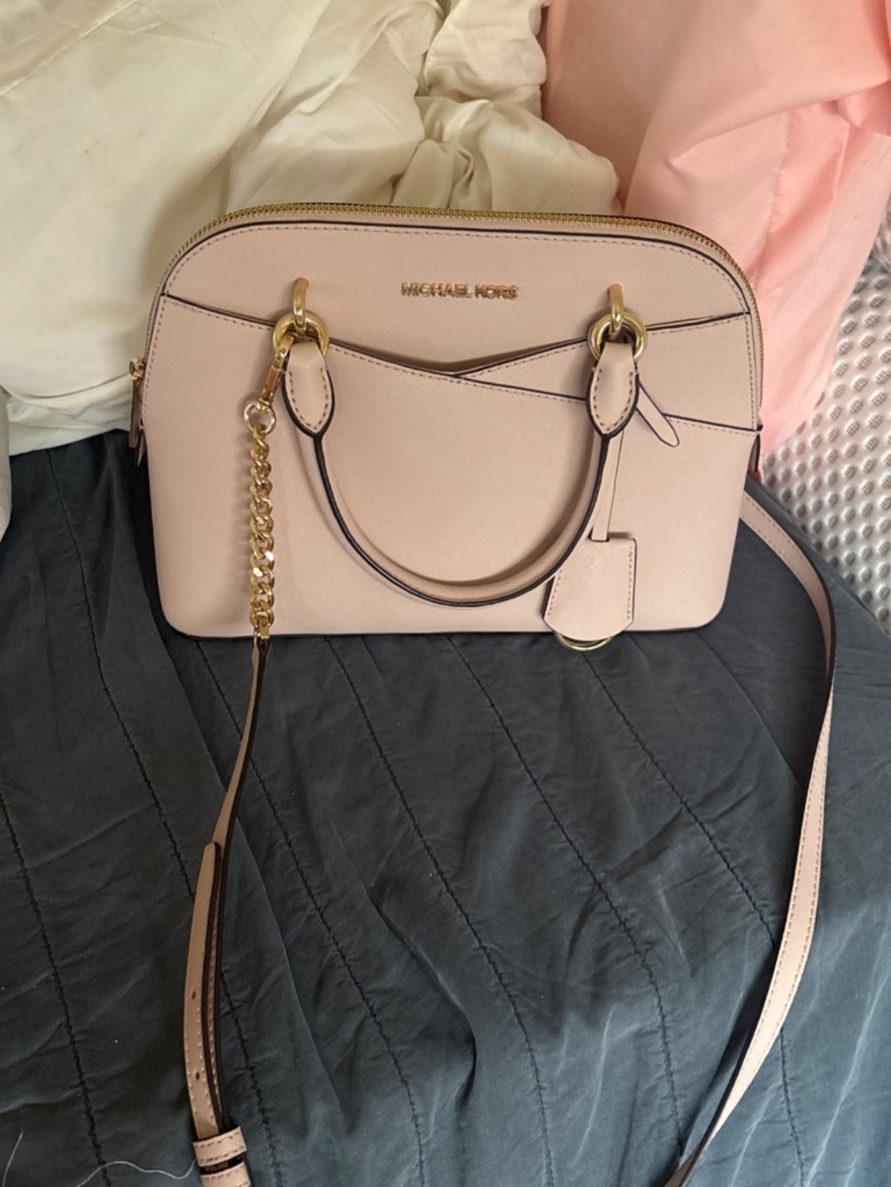Michael Kors, light pink, leather cross boy new